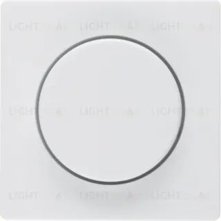 Центральная панель с регулирующей кнопкой для поворотного диммера, Q.1/Q.3, цвет: полярная белизна, с эффектом бархата 11376089 11376089