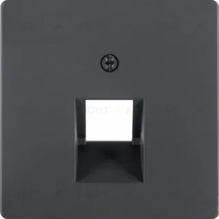 Центральная панель для розетки UAE, Q.1/Q.3, цвет: антрацитовый, с эффектом бархата 14076086 14076086