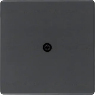 Центральная панель для VDo-розеток и кабельного вывода, Q.1/Q.3, цвет: антрацитовый, с эффектом бархата 10196086 10196086
