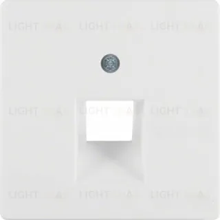 Центральная панель для розетки UAE, Q.1/Q.3, цвет: полярная белизна, с эффектом бархата 14076089 14076089
