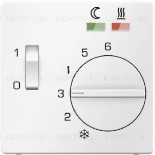 Центральная панель с регулирующей кнопкой, клавишей и линзами, Q.1/Q.3, цвет: полярная белизна, с эффектом бархата 16726089 16726089