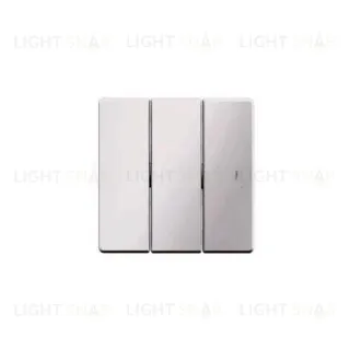 Клавиши для трехклавишного выключателя, Berker Q.1/Q.3, цвет: алюминиевый, с эффектом бархата 16656084 16656084