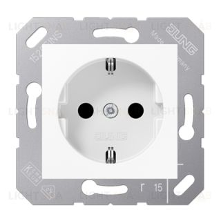 Jung CD 500/CD plus Белый Розетка SCHUKO с авт заж CD5120BFWW CD5120BFWW