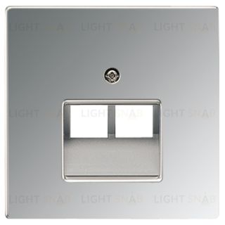 Jung LS 990 Блестящий хром накладка 2-ой наклонной ТЛФ/комп розетки GCR2969-2UA GCR2969-2UA