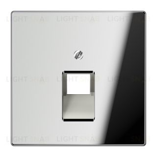 Jung LS 990 Блестящий хром накладка 1-ой наклонной ТЛФ/комп розетки GCR2969-1UA GCR2969-1UA