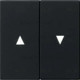 Двойная клавиша для жалюзи со стрелками Gira Standart 55, черный матовый 0294005 0294005