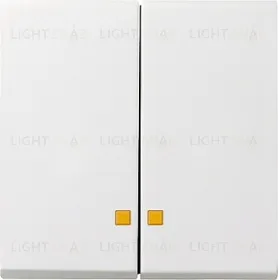 Gira S-55 Бел глянц Клавиша 2-ая с линзами подсветки 063103 063103