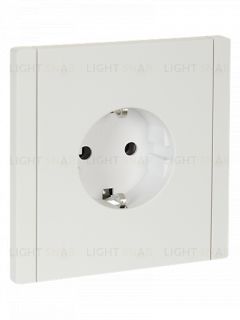 Розетка с заземлением без защитных шторок 16А безвинтовое крепление IEK Forte&Piano белый FP-R11-16-1-K01 FP-R11-16-1-K01