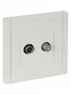 Розетка двойная TV+SAT IEK Forte&Piano белый FP-AF20-O-K01 FP-AF20-O-K01