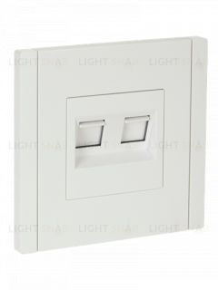 Розетка компьютерная двойная RJ45 кат.5E белый IEK Forte&Piano FP-K20-1-K01 FP-K20-1-K01