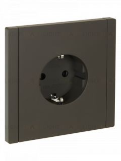 Розетка с заземлением с защитными шторками 16А безвинтовое крепление IEK Forte&Piano серый FP-R14-16-1-K03 FP-R14-16-1-K03