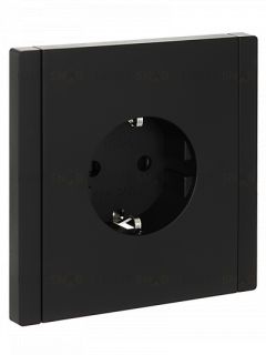 Розетка с заземлением с защитными шторками 16А безвинтовое крепление IEK Forte&Piano черный FP-R14-16-1-K02 FP-R14-16-1-K02