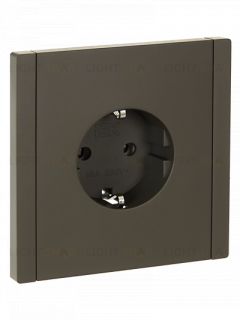 Розетка с заземлением без защитных шторок 16А безвинтовое крепление IEK Forte&Piano серый FP-R11-16-1-K03 FP-R11-16-1-K03