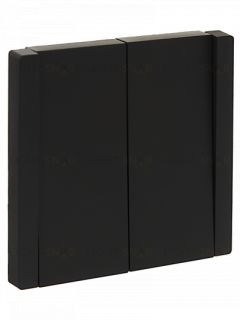 Выключатель 2-клавишный 10А IEK Forte&Piano черный FP-V20-0-10-1-K02 FP-V20-0-10-1-K02