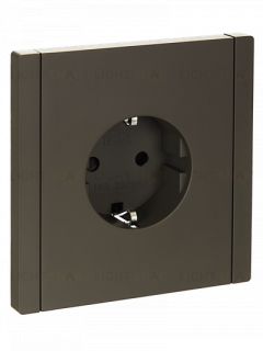 Розетка с заземлением с защитными шторками 16А IEK Forte&Piano серый FP-R14-16-K03 FP-R14-16-K03