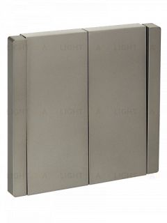 Выключатель 2-клавишный 10А IEK Forte&Piano нержавеющая сталь FP-V20-0-10-1-K46 FP-V20-0-10-1-K46