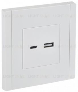 Розетка USB двойная A+C 3,1А IEK Forte&Piano белый FP-U22-D31-K01 FP-U22-D31-K01