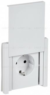 Розетка 1-местная с заземлением с защитными шторками и крышкой 16А IP44 IEK Forte&Piano белый FP-R16-16-44-K01 FP-R16-16-44-K01