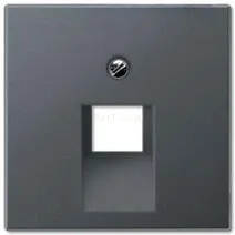 Jung A 500 Антрацит накладка 1-ой наклонной ТЛФ/комп розетки A569-1BFPLUAANM A569-1BFPLUAANM