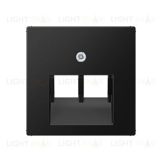 JUNG A Flow/A 550 Черный матовый Накладка на двойные UAE-розетки A569-2BFPLUASWM A569-2BFPLUASWM