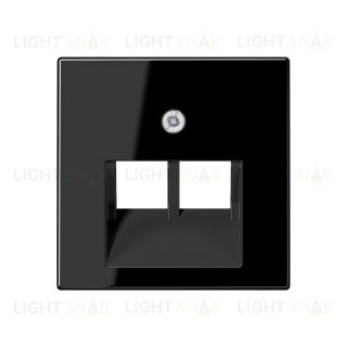 Jung A 500 Черный накладка 2-ой розетки UAE, термопласт A569-2BFPLUASW A569-2BFPLUASW