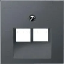 Jung A 500 Антрацит накладка 2-ой наклонной ТЛФ/комп розетки A569-2BFPLUAANM A569-2BFPLUAANM