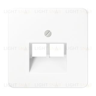 Jung CD 500/CD plus крышка для сдвоенной телефонной и компьютерной розетки UAE; белая CD569-2UAWW CD569-2UAWW