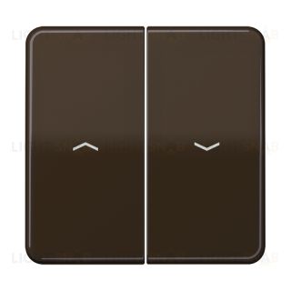 Jung CD 500/CD plus клавиши для выключателя управления жалюзи 509VU и кнопки 539VU; коричневые CD595PBR CD595PBR