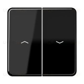 Jung CD 500/CD plus клавиши для выключателя управления жалюзи 509VU и кнопки 539VU; черные CD595PSW CD595PSW