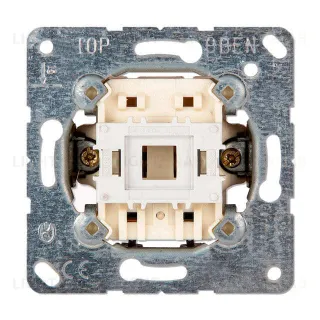Jung ECO Profi. Механизм проходного выключателя 10АХ, 250V~ с 2-х мест белый EP406U EP406U