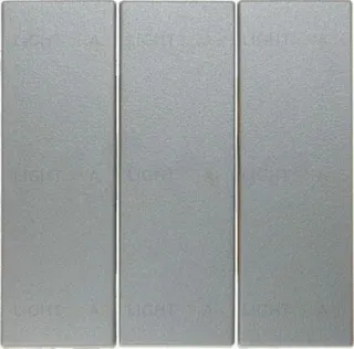 Клавиша тройная B.7/B.3/S.1 Berker, цвет алюминий 16651404 16651404