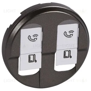 Legrand Celiane Графит Накладка розетки RJ-45 двойная 67952 67952