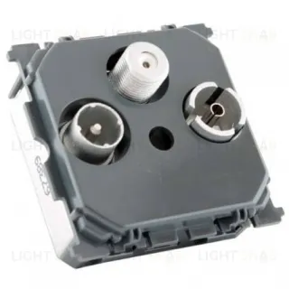 Legrand Celiane Мех TV-FM-SAT розетка единственная 2 мод, подключение по 2-м кабелям 67389 67389