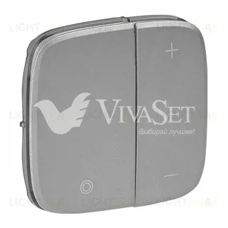 Valena ALLURE.Лицевая панель для кнопочного светорегулятора.Алюминий 752087 752087