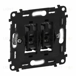 Valena IN'MATIC. Механизм выключателя двухклавишного 10А 250В. Безвинтовые зажимы 752005 752005