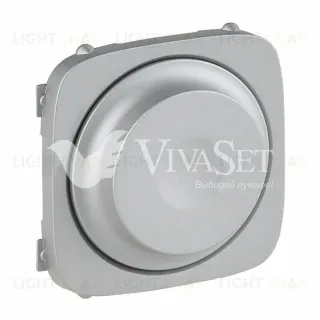 Valena ALLURE.Лицевая панель для светорегулятора с поворотной ручкой.Алюминий 752047 752047