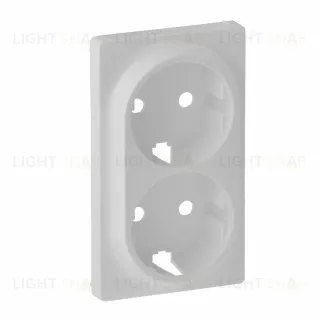 Valena LIFE. Лицевая панель для двойной силовой розетки 2х2К+З.Белая 754950 754950