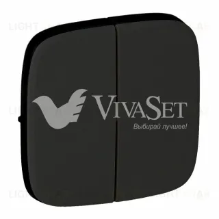 Valena ALLURE.Лицевая панель для двухклавишного выключателя.Антрацит 755028 755028