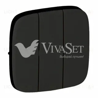 Valena ALLURE.Лицевая панель для выключателя трехклавишного.Антрацит 755038 755038