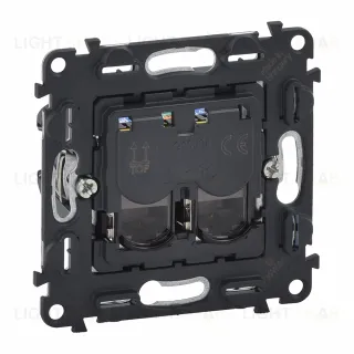 Valena IN'Matic Механизм компьютерной двойной розетки RJ45 Кат.6 UTP 753043 753043