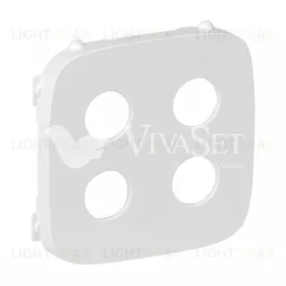 Valena ALLURE.Лицевая панель для аудиорозетки ”банан” двойной.Белая 755295 755295