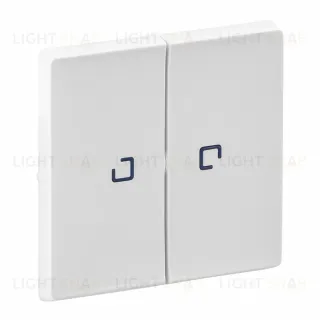 Valena Life. Лицевая панель для выключателя двухклавишного с подсветкой .Белая 755220 755220