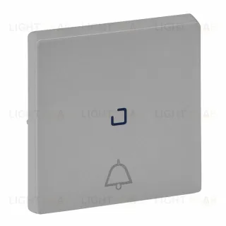 Valena Life. Лицевая панель для кноп. выкл., с символом "звонок",c линзой для подсветки.Алюминий 755052 755052