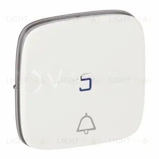 Valena ALLURE.Лицевая панель для кнопочного выключателя, с символом ”звонок”,c линзой для подсветки.Белая 755090 755090