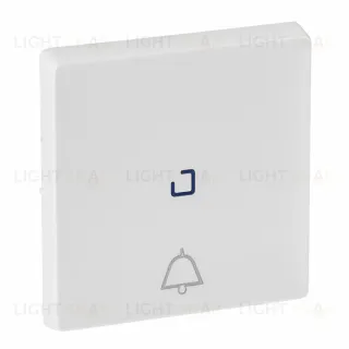 Valena Life. Лицевая панель для кнопочного выключателя, с символом "звонок",c линзой для подсветки.Белая 755050 755050