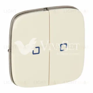 Valena ALLURE.Лицевая панель для выключателя двухклавишного с подсветкой.Слоновая кость 755226 755226