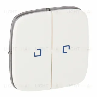 Valena ALLURE.Лицевая панель для выключателя двухклавишного с подсветкой .Белая 755225 755225