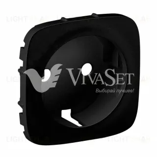 Valena ALLURE.Лицевая панель розетки 2К+З.Антрацит 755208 755208