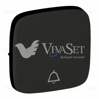 Valena ALLURE.Лицевая панель для кнопочного выключателя, с символом ”звонок”,c линзой для подсветки.Антрацит 755093 755093