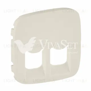 Valena ALLURE.Лицевая панель для двойных телефонных/информационных розеток.Слоновая кость 755426 755426